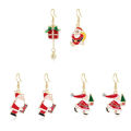 SHANGJIE OEM Joyas Brincos de moda de presente de natal para menina fofa Papai Noel Brincos de anzolas de strolas para mulheres para mulheres